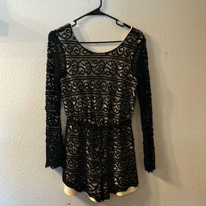 Storee lace long sleeve romper size small